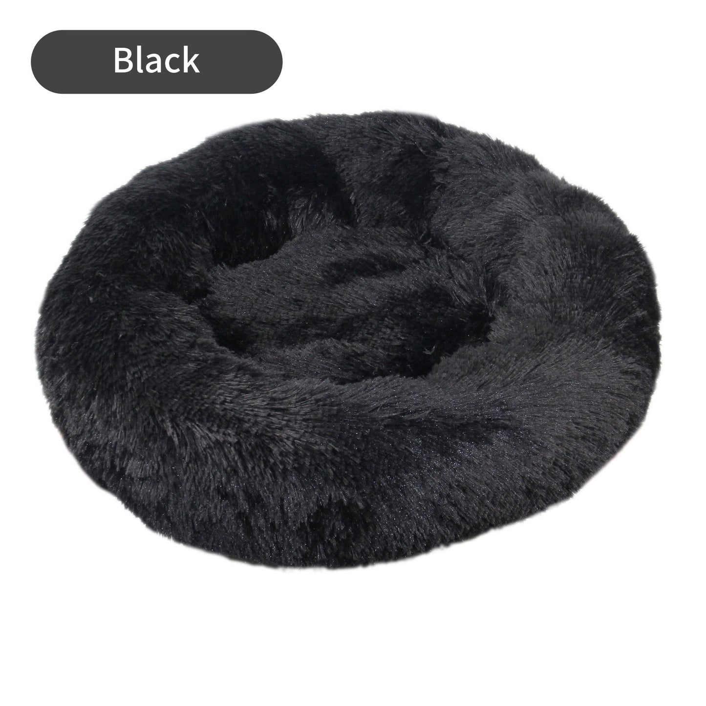 Long Plush Round Pets Bed