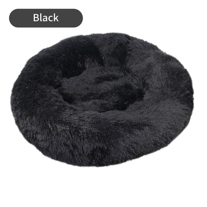 Long Plush Round Pets Bed