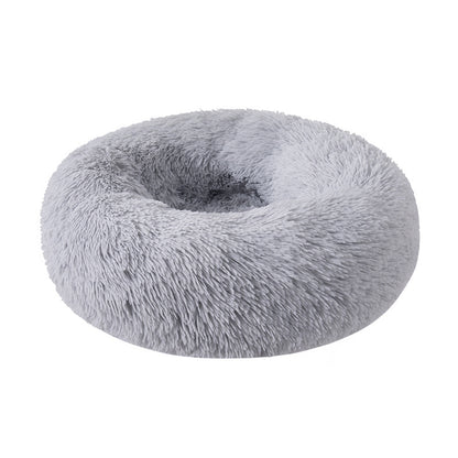 Long Plush Round Pets Bed